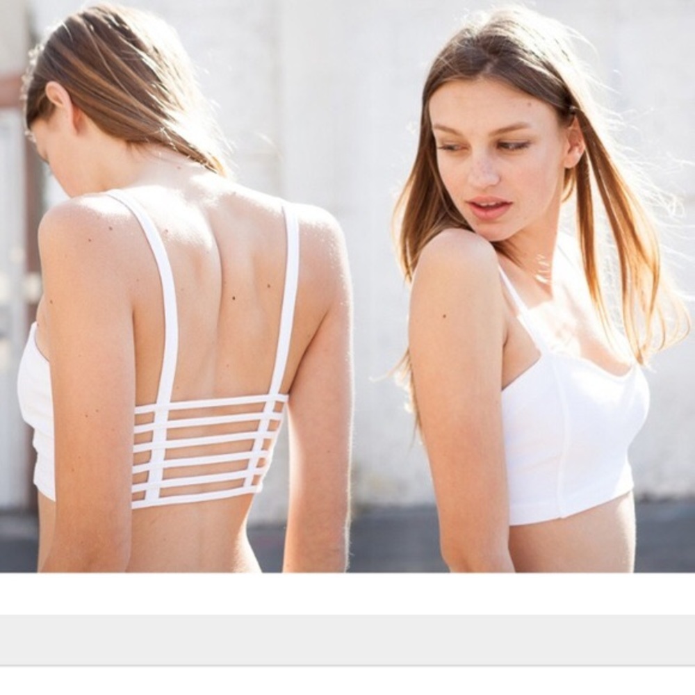 BRANDY MELVILLE white strapped bralette